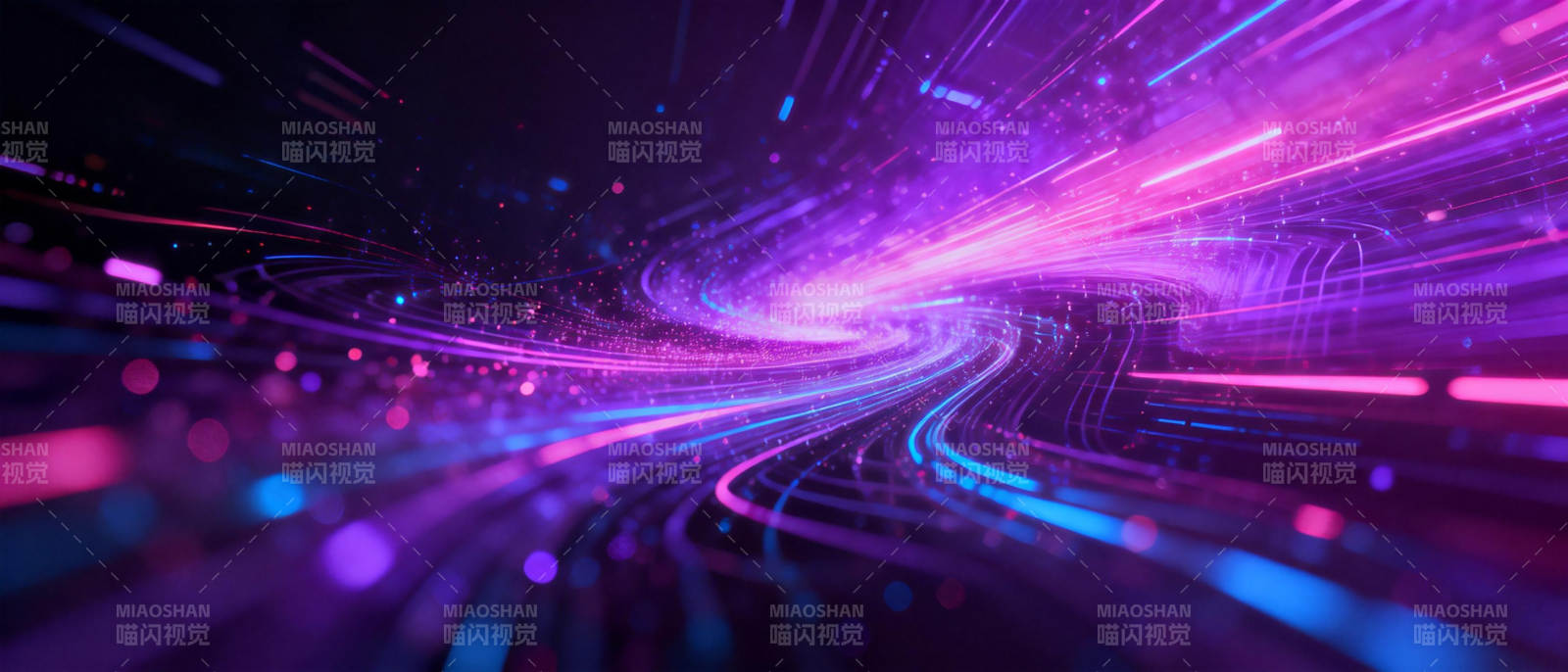 炫彩光流隧道图片