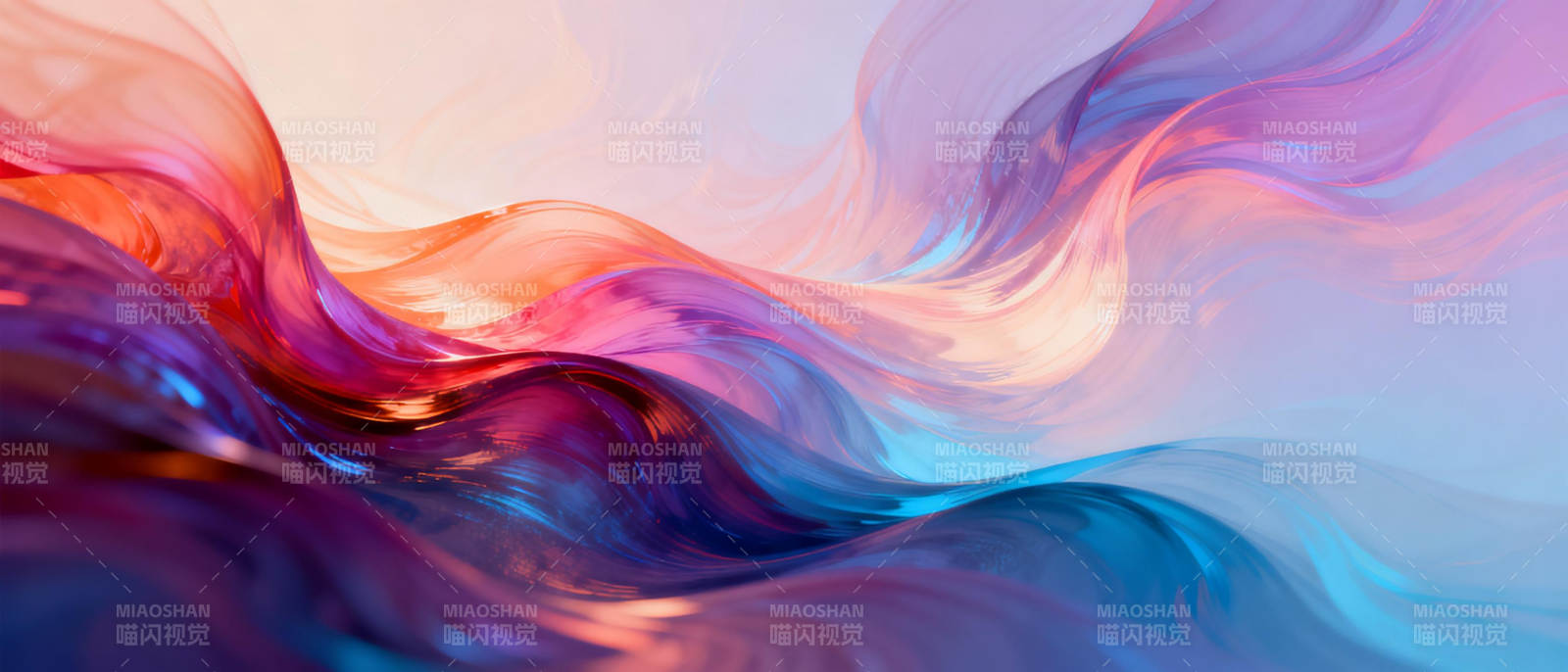 梦幻色彩波浪图片
