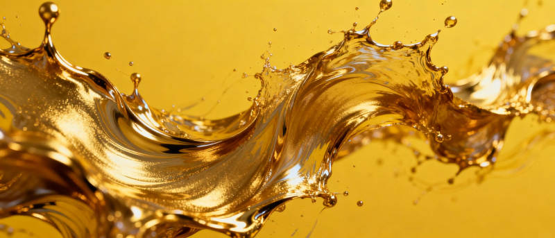 金色液体飞溅图片