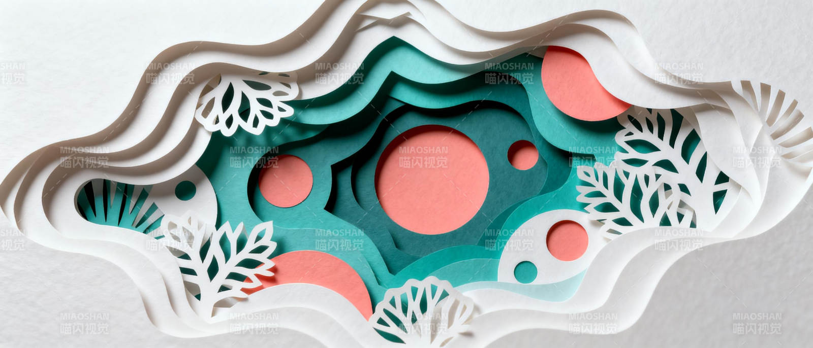 纸艺波浪花图片