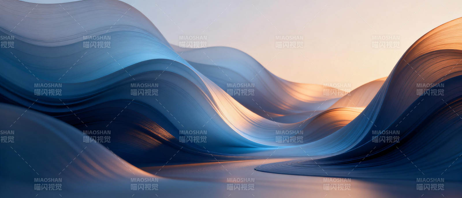 流光溢彩的波浪图片