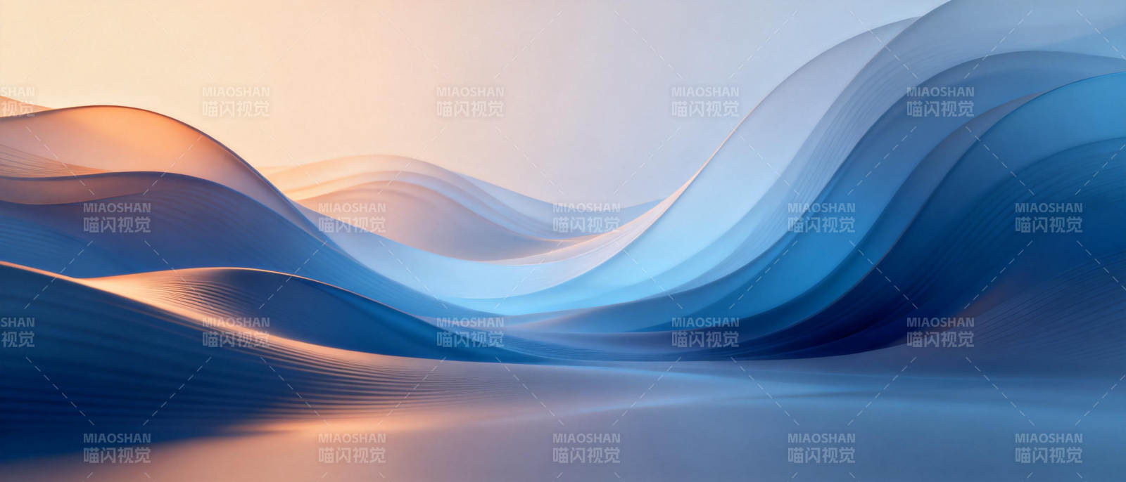 流光溢彩的波浪图片