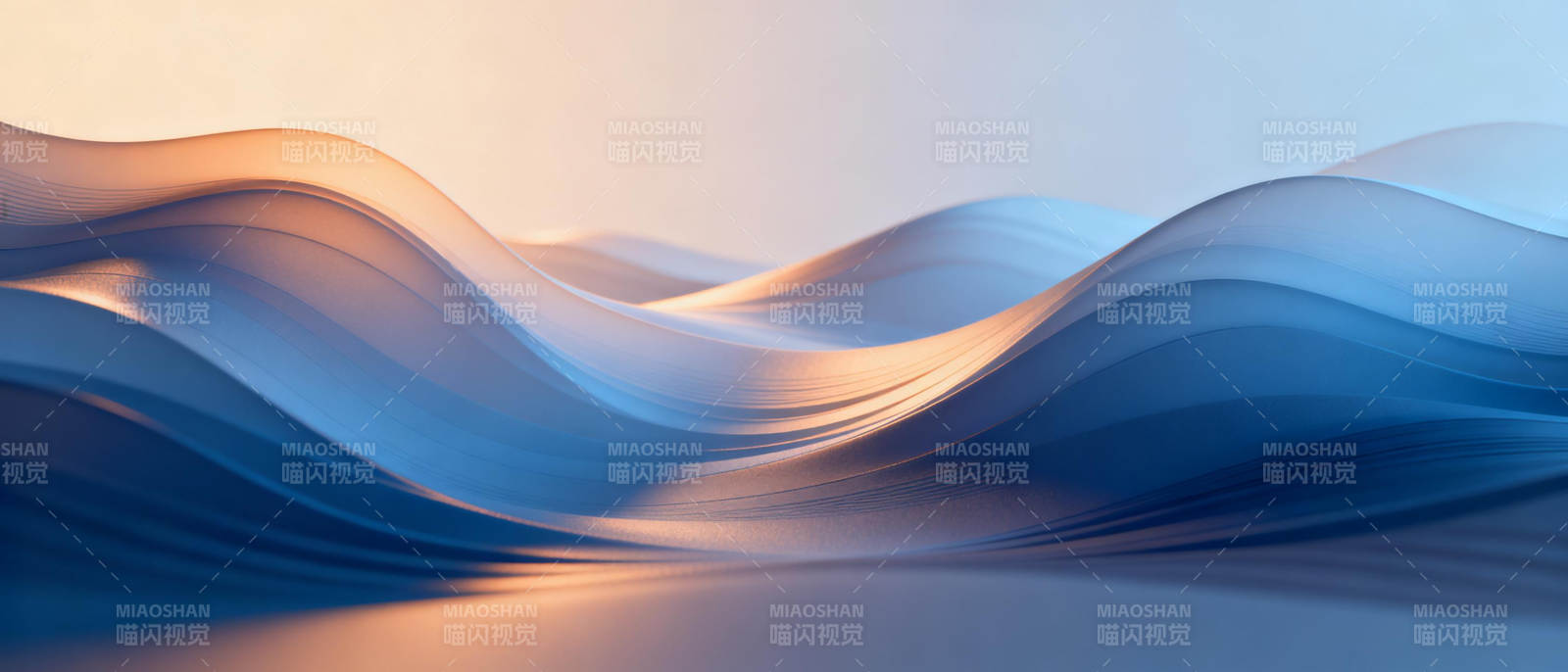 流光溢彩的波浪图片