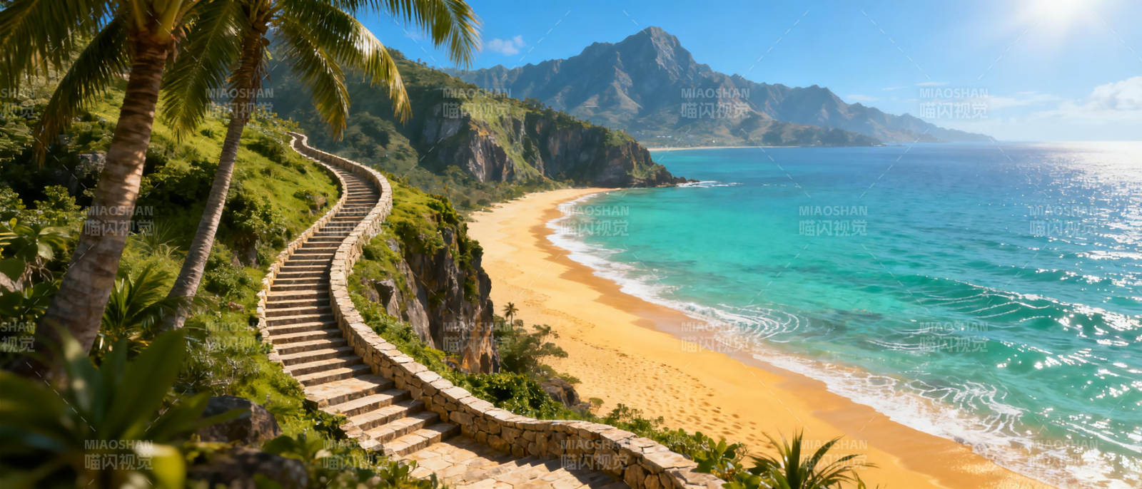 热带海滩风光图片