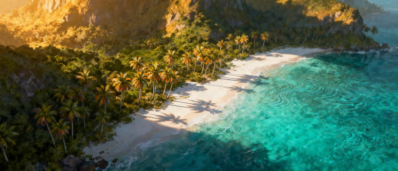 热带海滩风光图片