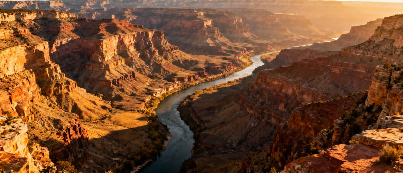 峡谷河流美景图片