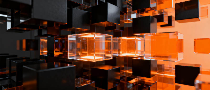 光影立方体艺术图片