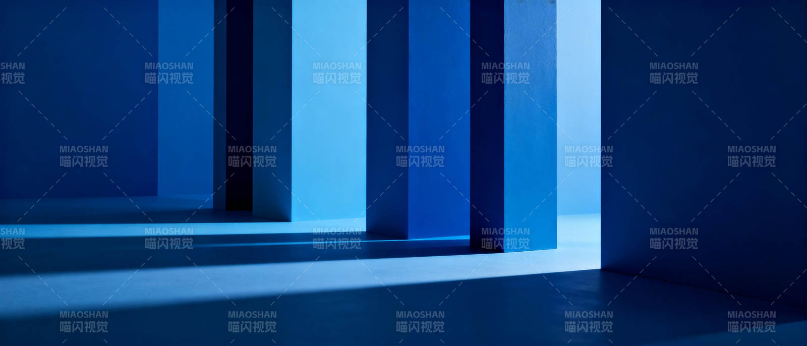 蓝调空间光影图片