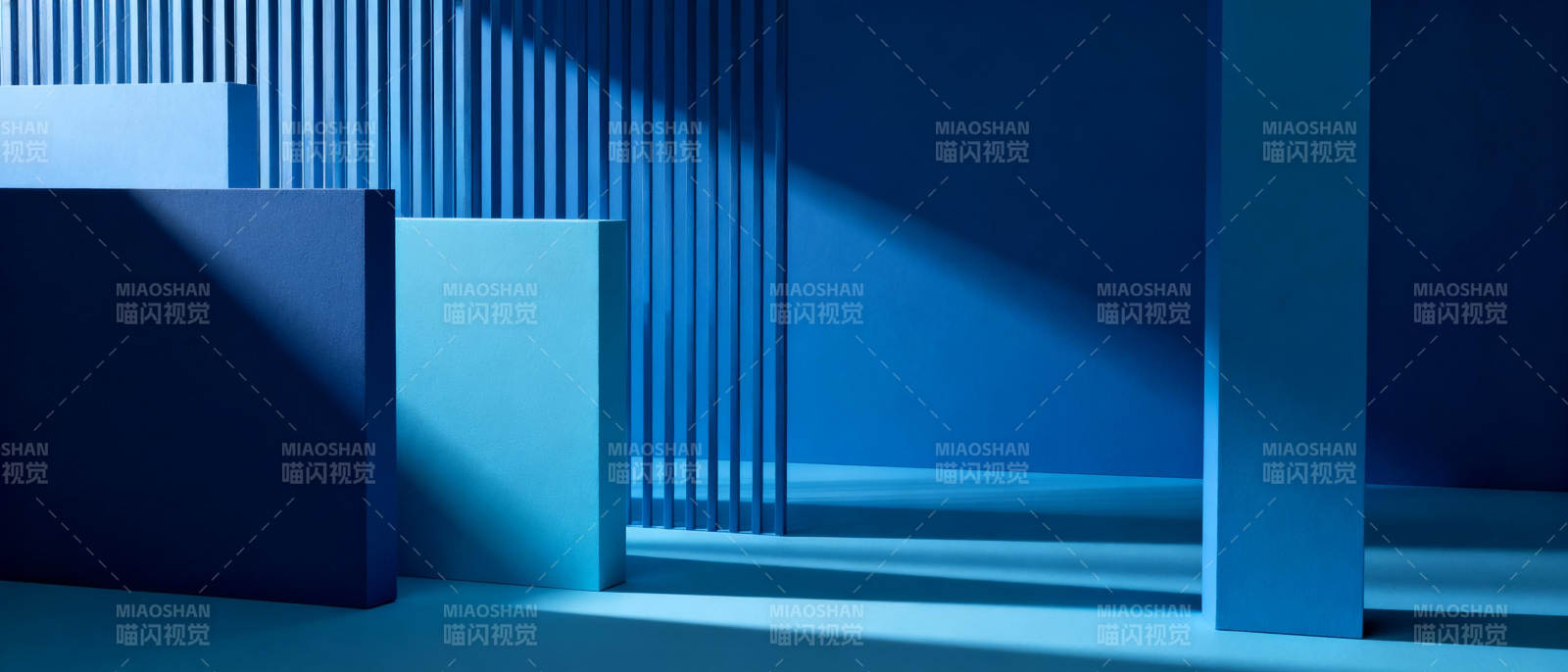 蓝调光影空间图片