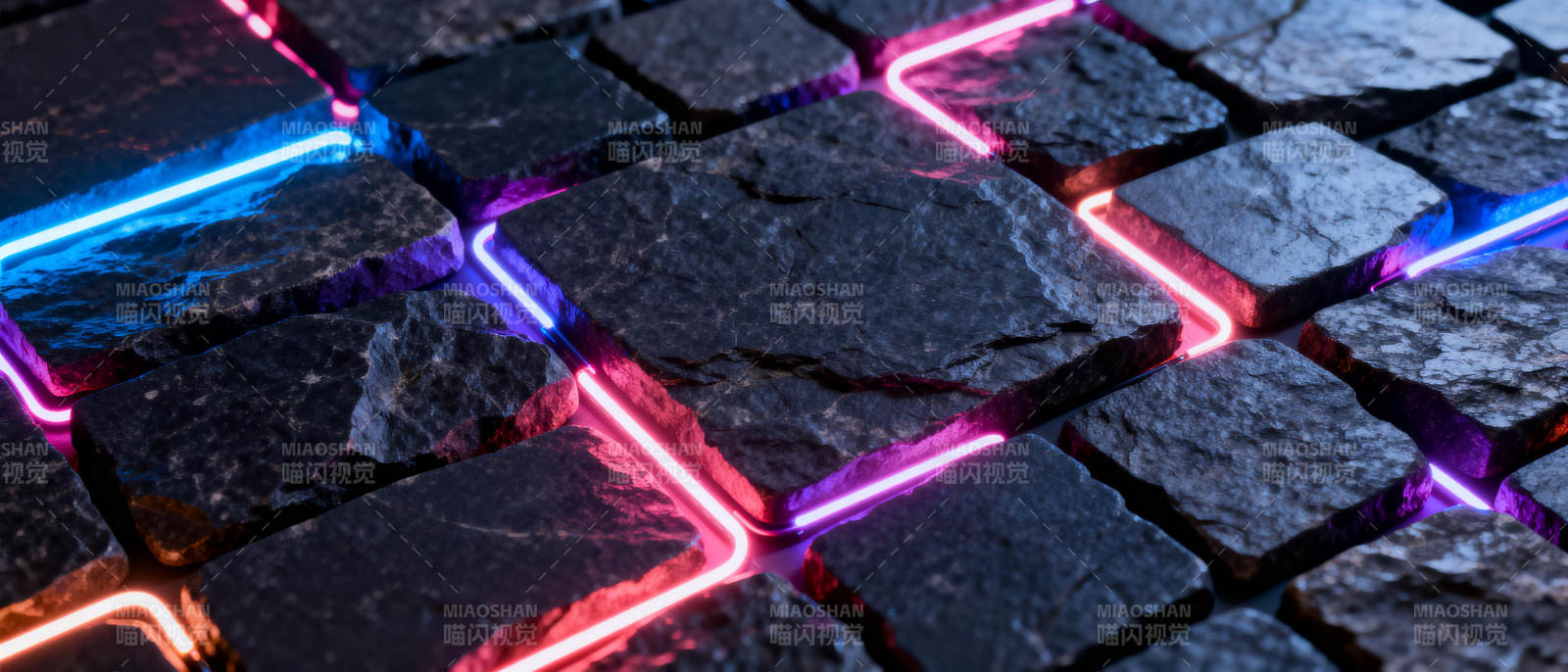 霓虹石路图片
