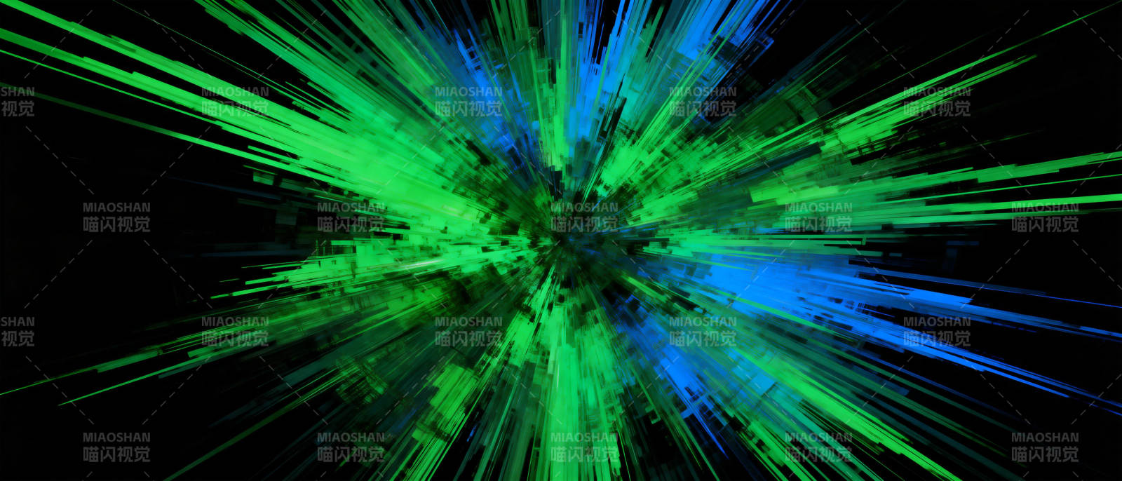 绿蓝光爆裂图片