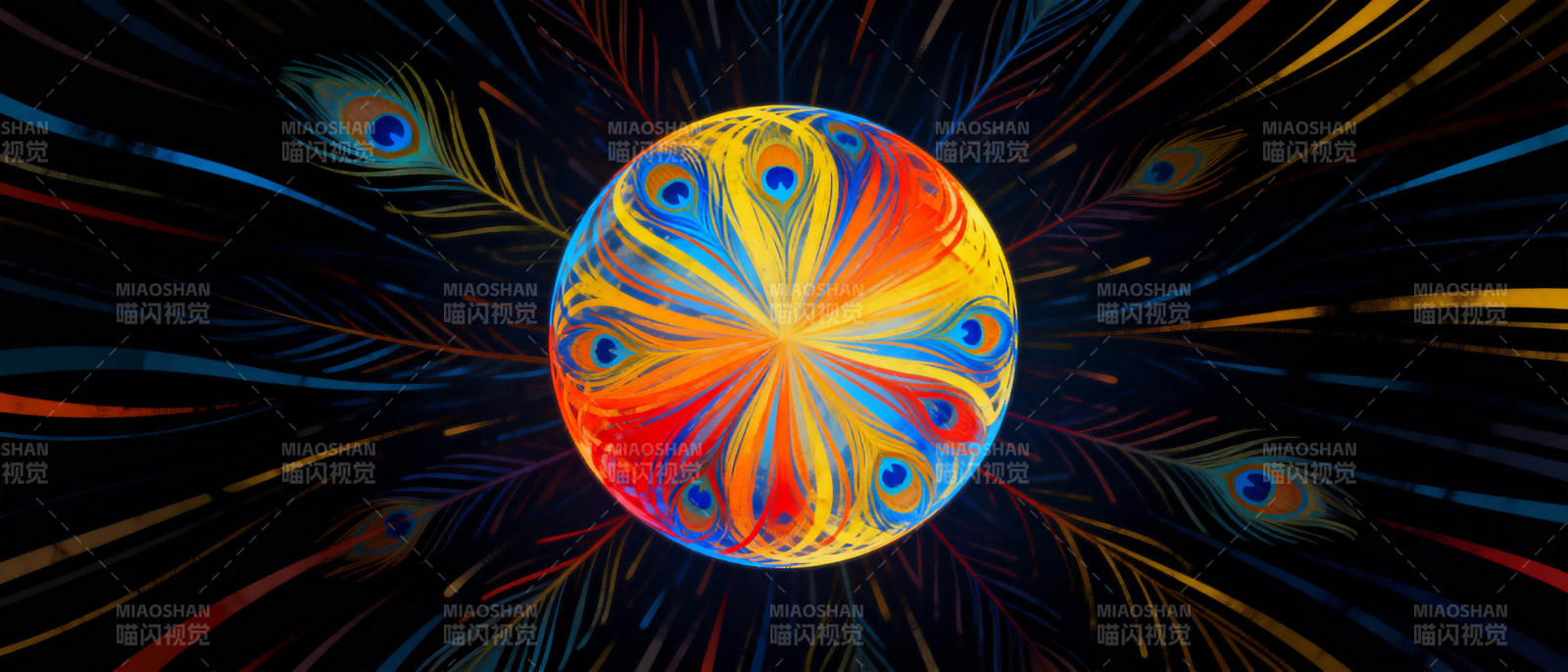 炫彩孔雀眼图片