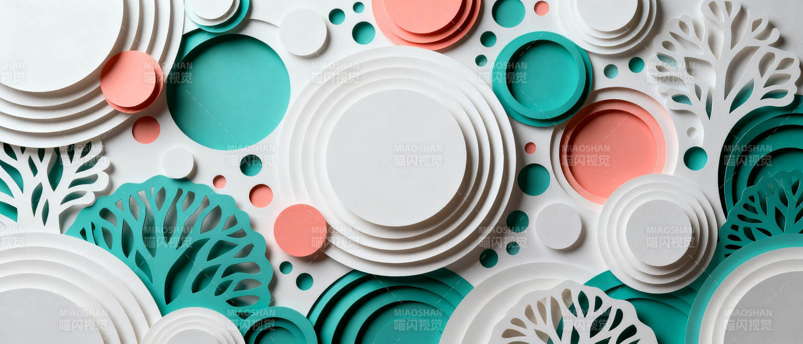 几何圆环艺术拼贴图片