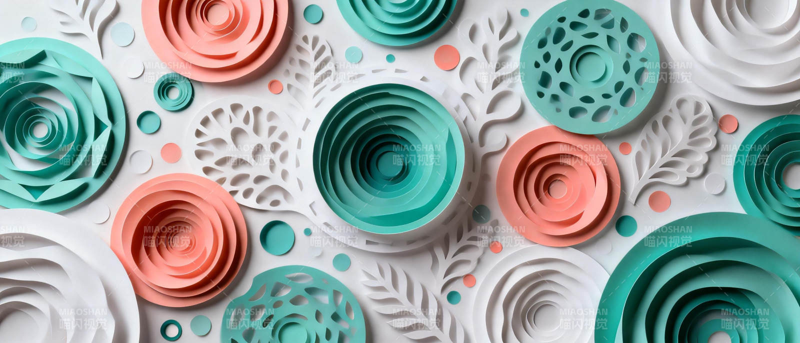 纸艺花环装饰图片