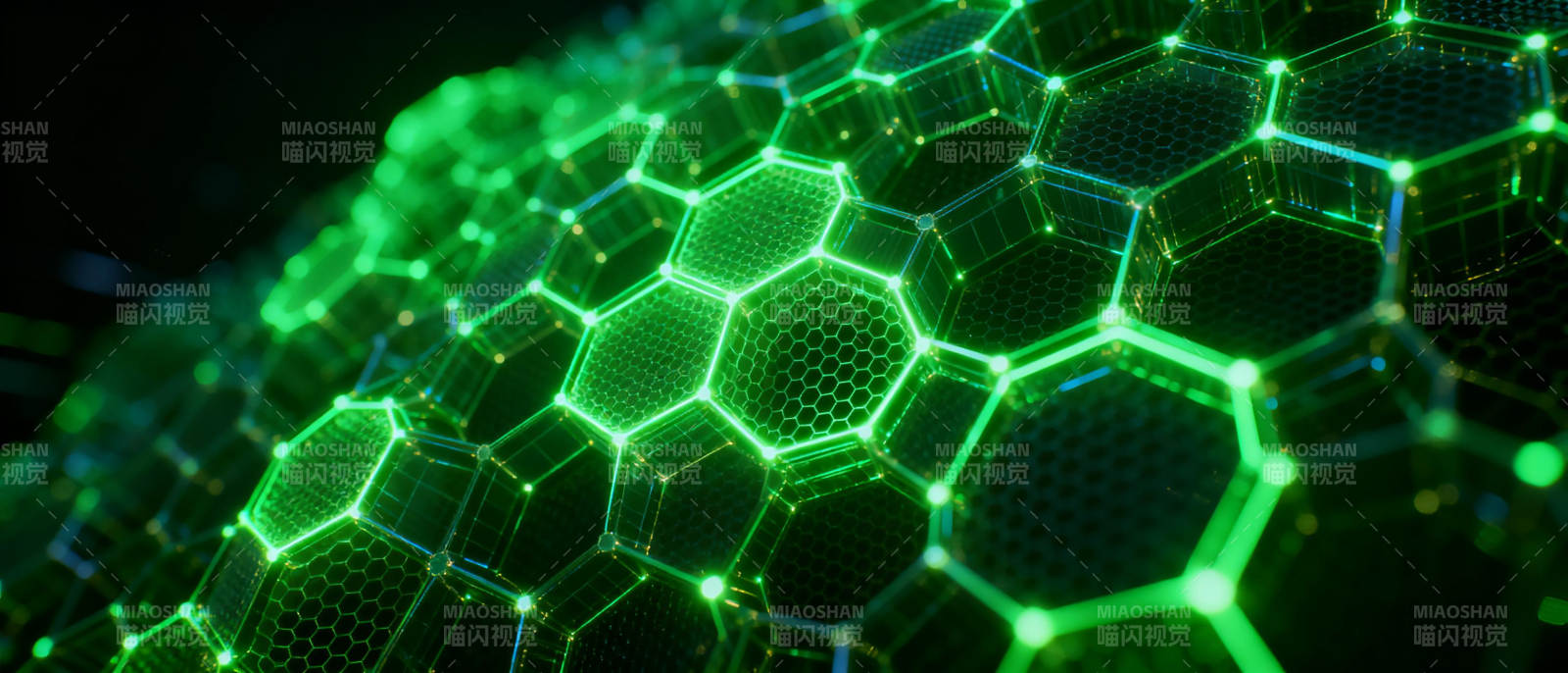 绿色蜂窝结构图片