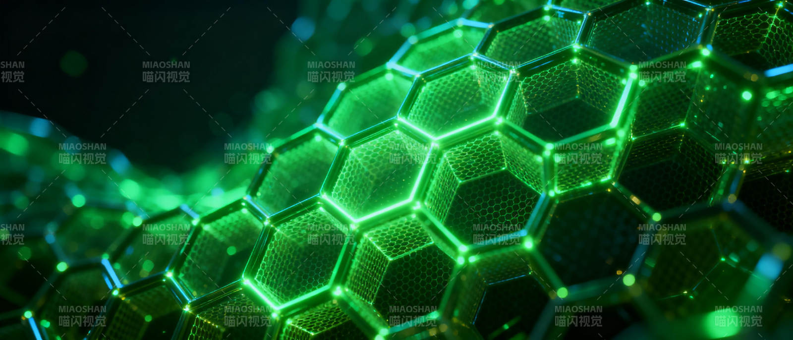 绿色蜂窝结构图片