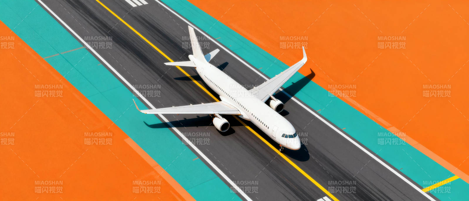 飞机跑道起飞瞬间图片