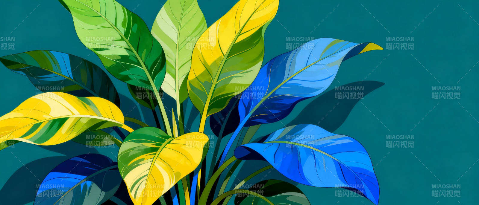 彩叶植物艺术图图片