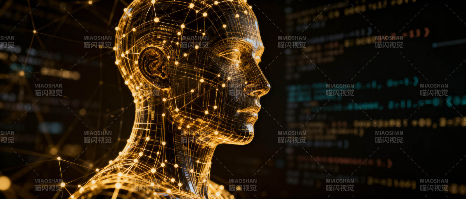 智能未来 代码编织人形图片