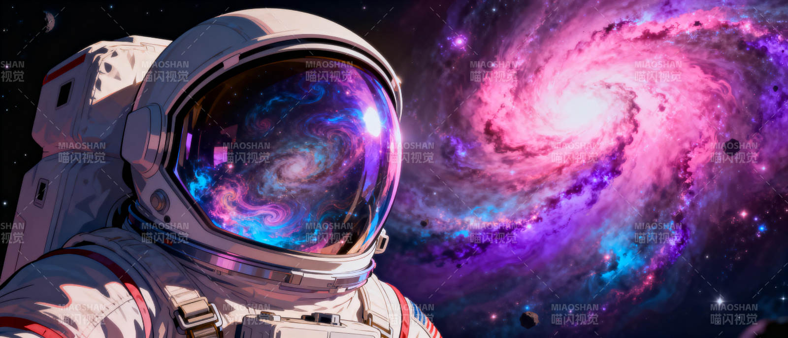 宇航员凝视星河图片