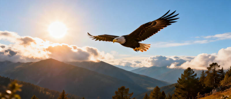 鹰击长空 山河壮美图片