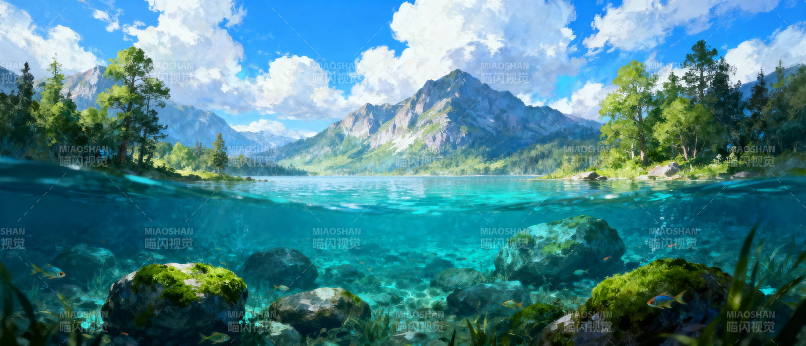 湖光山色美如画图片