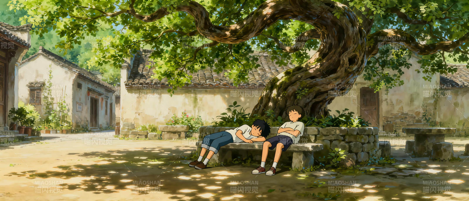 树下休憩时光图片