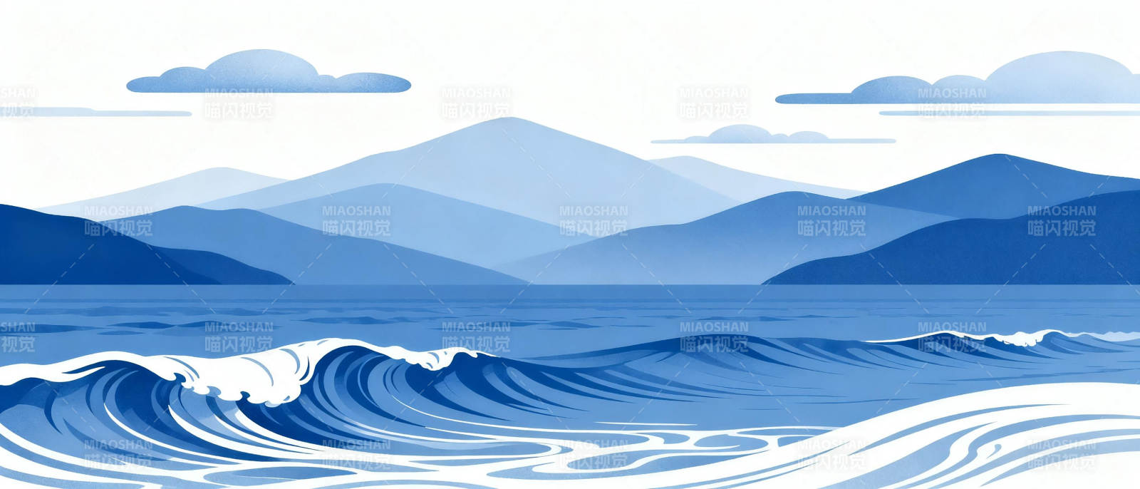 碧海青山图图片