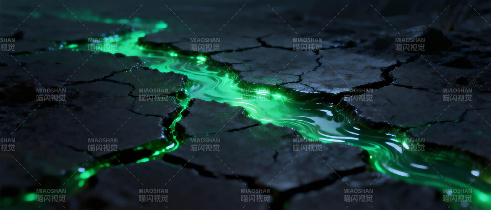 绿光裂痕图片