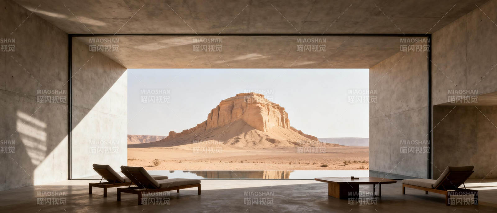 沙漠中的现代居所图片