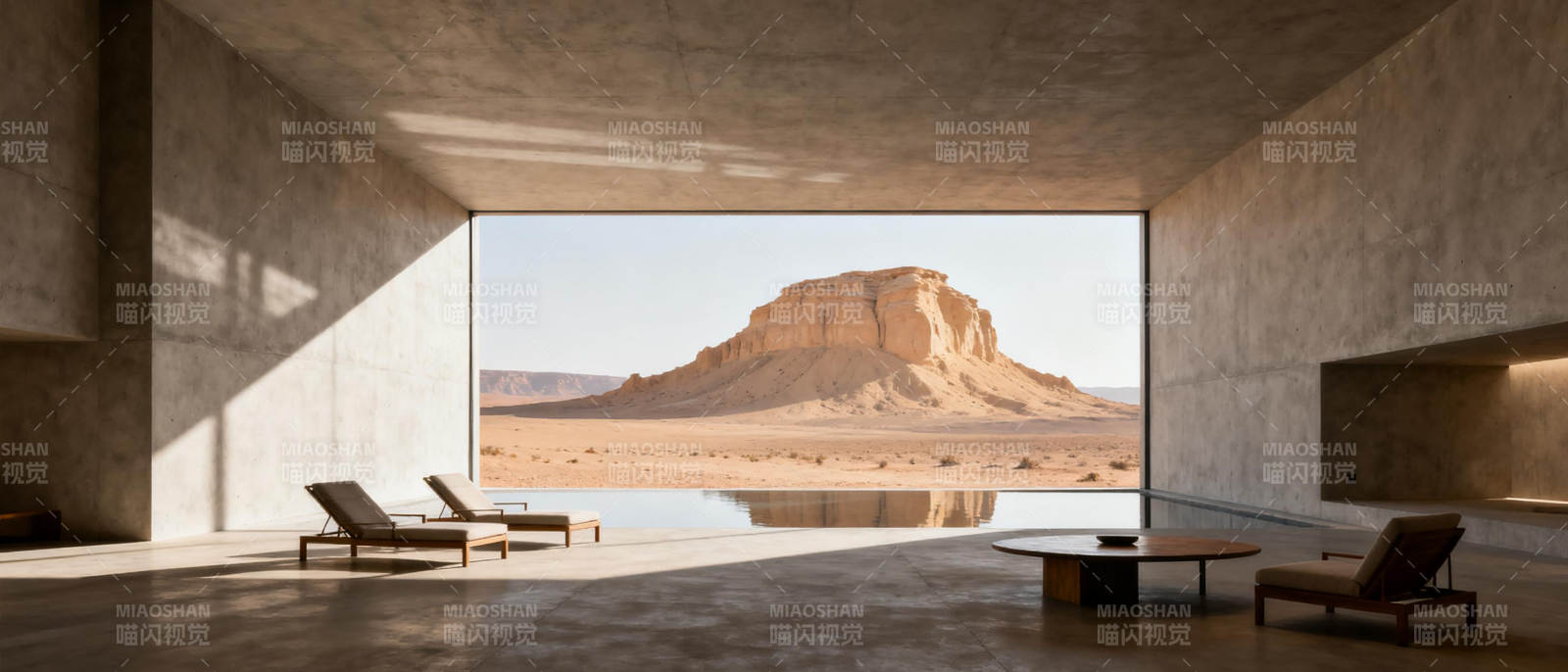 沙漠中的现代居所图片