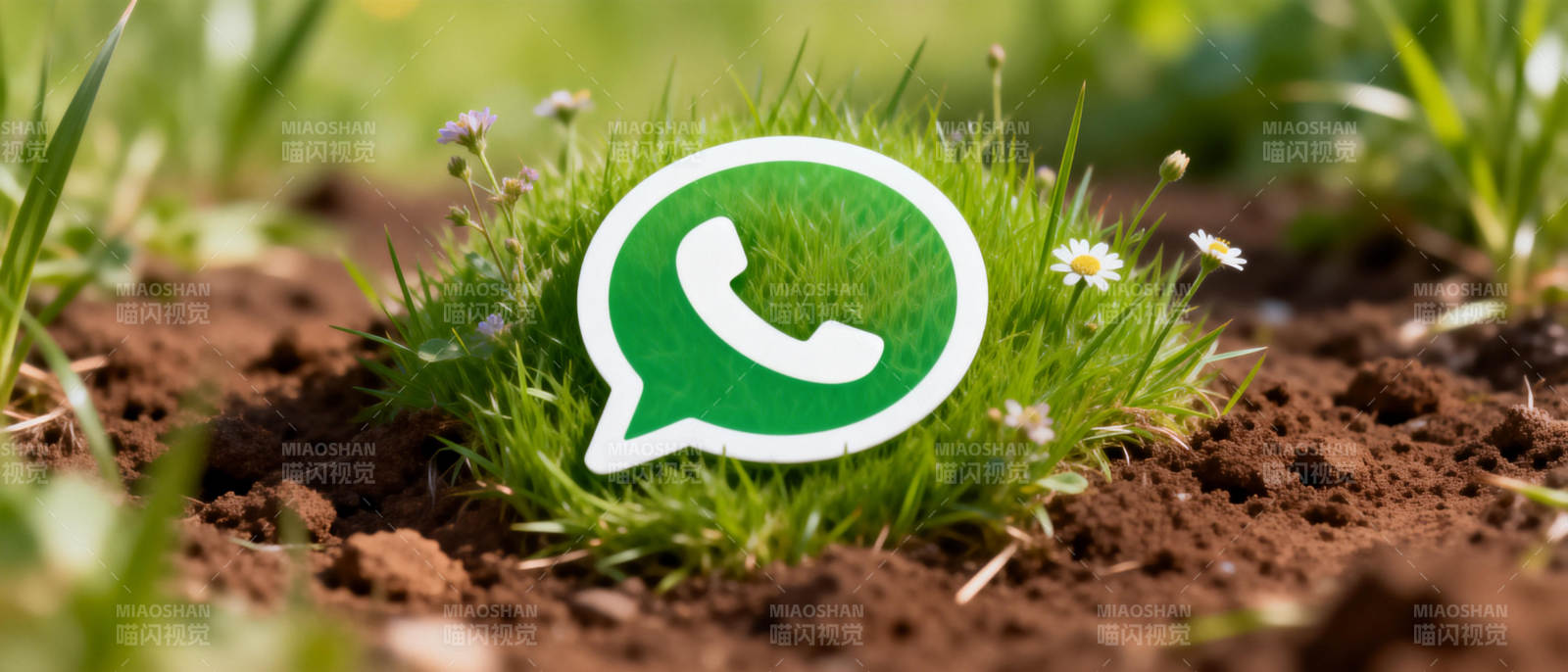 微信绿草生机勃勃图片