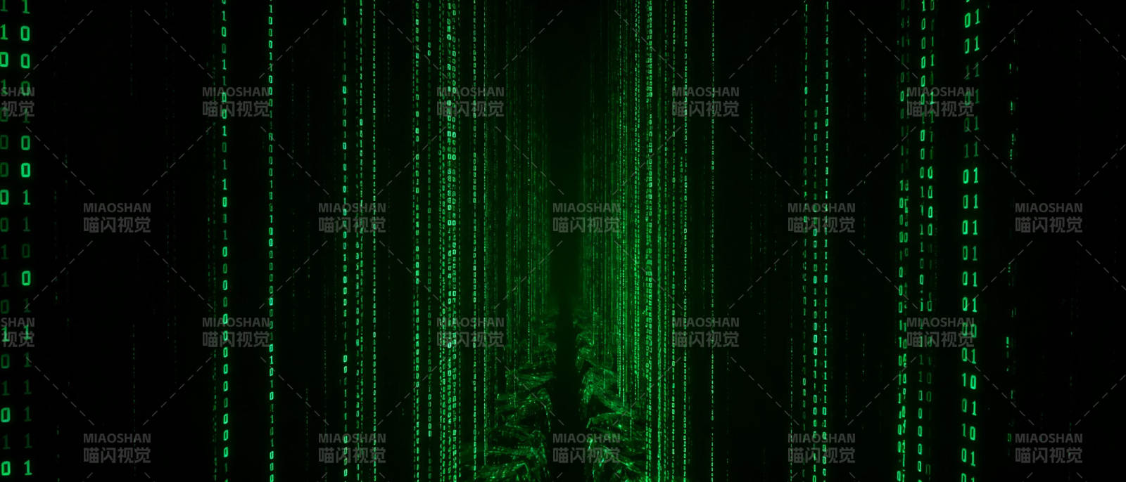 绿色代码雨图片