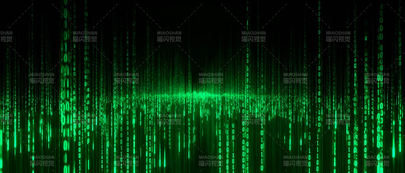 绿色矩阵代码流图片