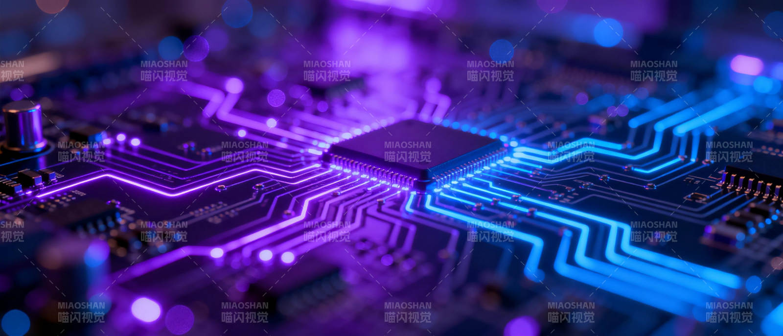 芯片电路光效图图片