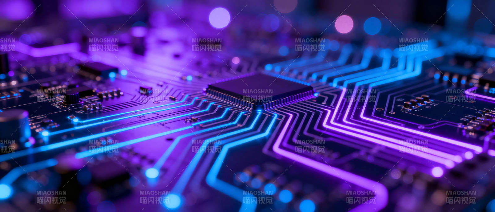 芯片电路光效图图片
