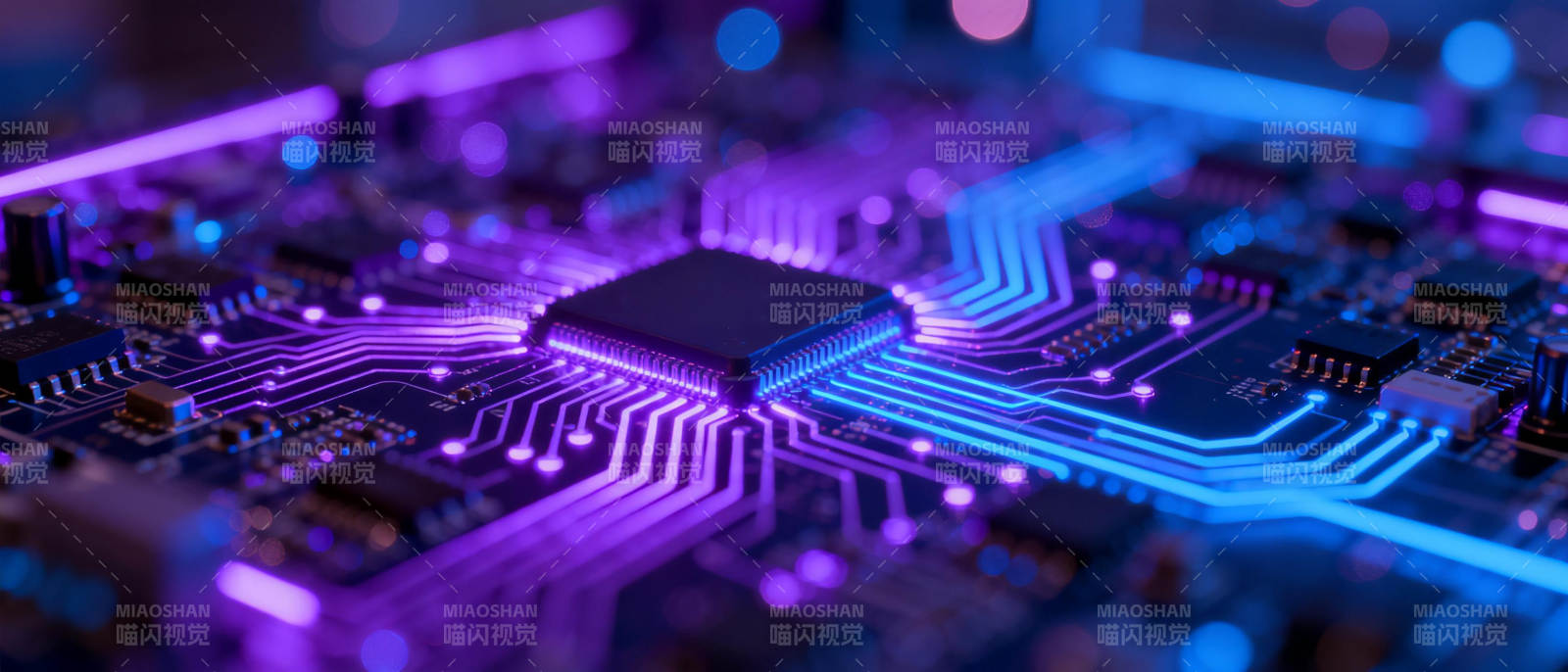 芯片电路光效图图片