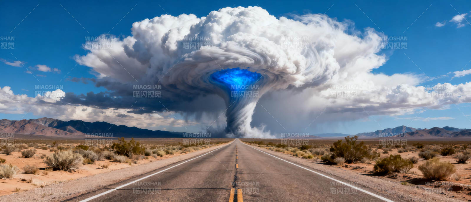 沙漠中的巨大风暴图片