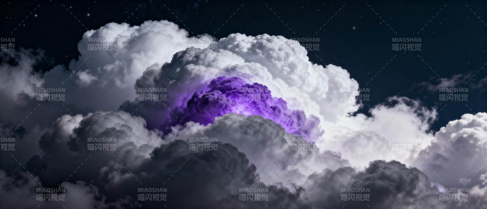 紫云夜空图片