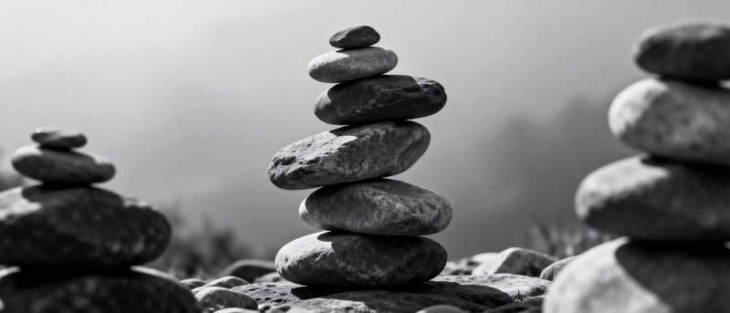 石塔静谧山间图片