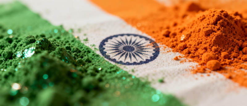 印度国旗色彩斑斓图片