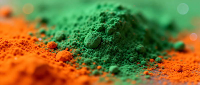 绿橙粉末堆叠图片