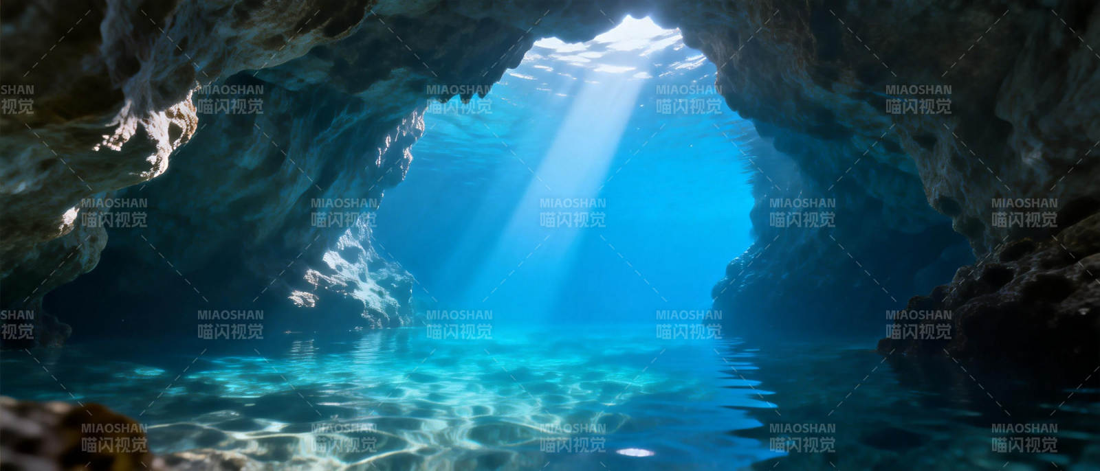 水洞光影图片