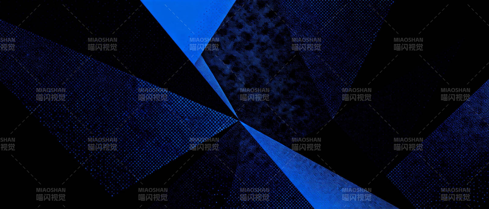 深蓝几何抽象艺术图片