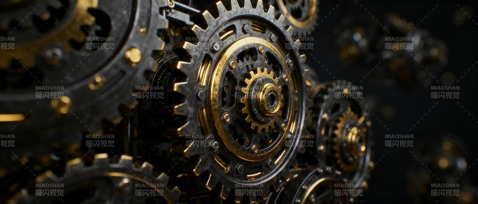 精密齿轮运转图片