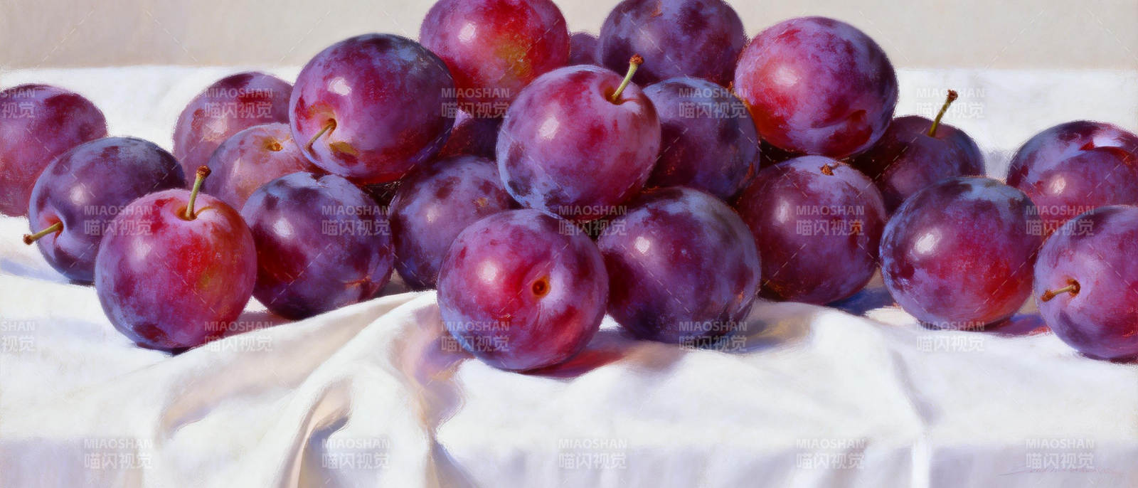 紫李堆叠静物图图片