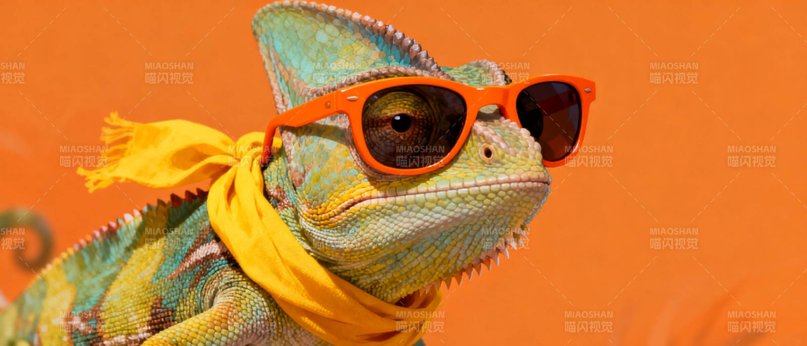 酷炫变色龙图片