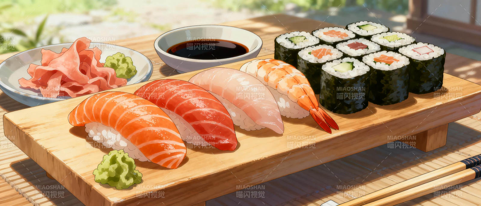 精致寿司拼盘图片