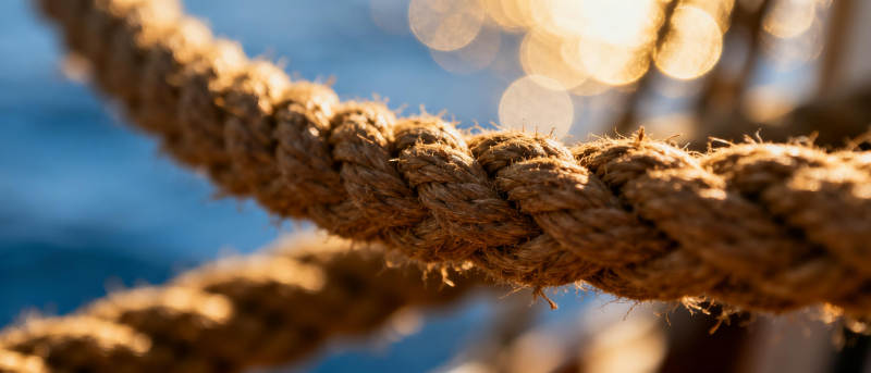 绳索缠绕 海光闪烁图片