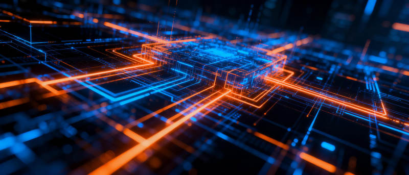 科技电路光影交错图片